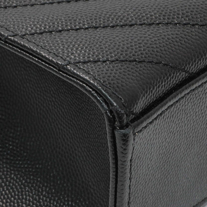 Exclusive Saint Laurent Grain De Poudre Mixed Matelasse Large Triquilt Monogram Satchel — Top View