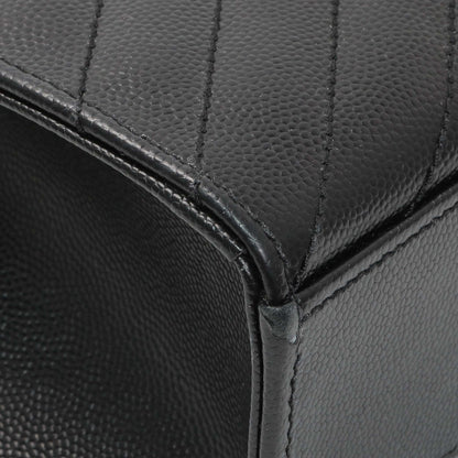 Exclusive Saint Laurent Grain De Poudre Mixed Matelasse Large Triquilt Monogram Satchel — Lifestyle View