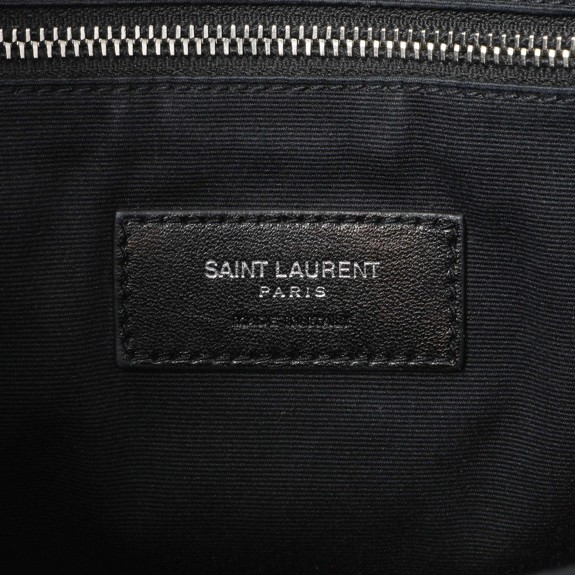 Exclusive Saint Laurent Black Calfskin Y Quilted Monogram Medium Loulou Backpack — Alternate View 9