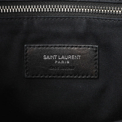 Exclusive Saint Laurent Black Calfskin Y Quilted Monogram Medium Loulou Backpack — Alternate View 9
