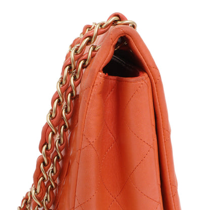 Exclusive Chanel Coral Quilted Lambskin Maxi Classic Single Flap — Alternate View 13