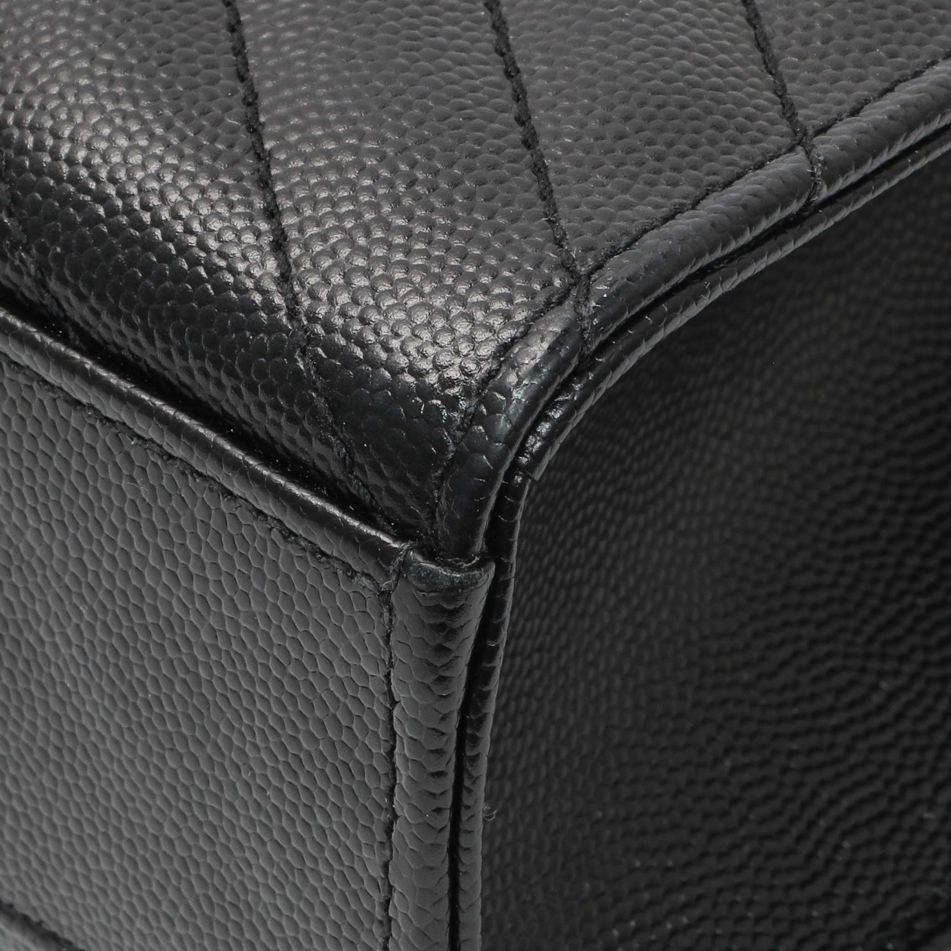 Exclusive Saint Laurent Grain De Poudre Mixed Matelasse Large Triquilt Monogram Satchel — Alternate View 7
