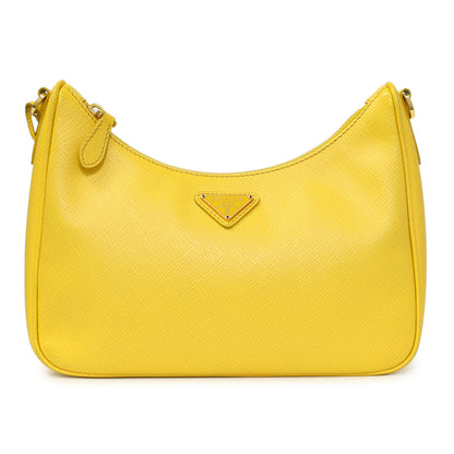 Exclusive Prada Yellow Saffiano Re-Edition 2005 Shoulder Bag — Side View