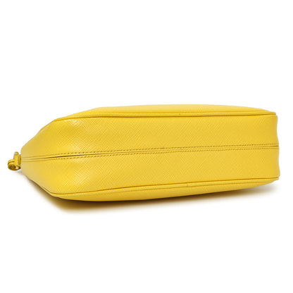 Exclusive Prada Yellow Saffiano Re-Edition 2005 Shoulder Bag — Top View