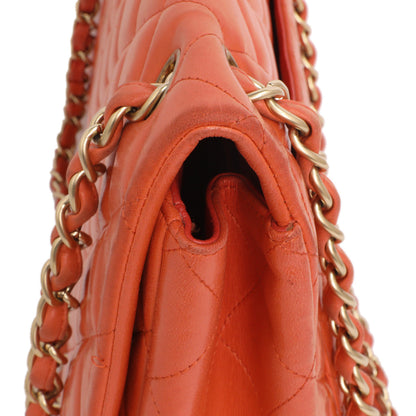 Exclusive Chanel Coral Quilted Lambskin Maxi Classic Single Flap — Alternate View 14