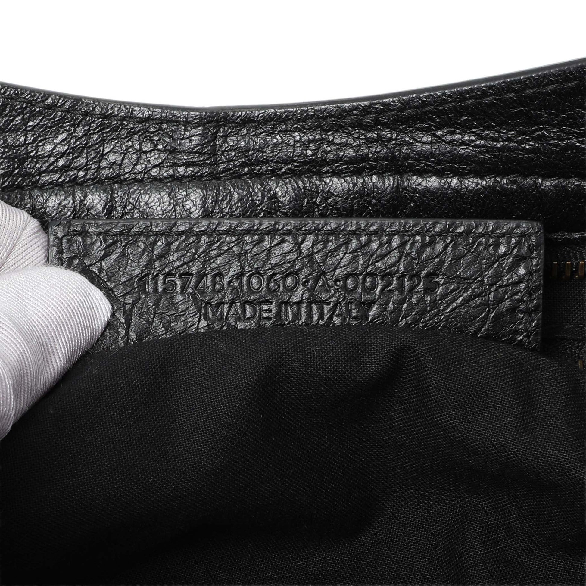 Exclusive Balenciaga Black Agneau Graffiti All Over Classic Hardware City — Lifestyle View