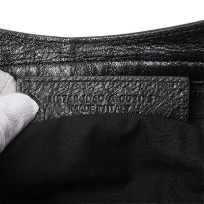 Exclusive Balenciaga Black Agneau Graffiti All Over Classic Hardware City — Lifestyle View
