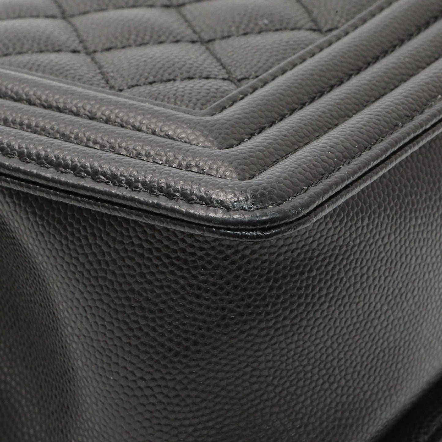 Exclusive Chanel Black Caviar Quilted Small Boy Flap — Alternate View 7
