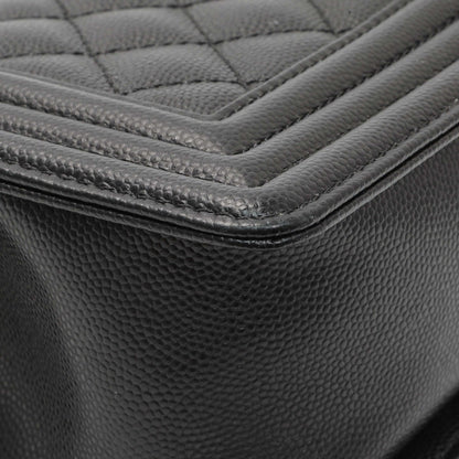 Exclusive Chanel Black Caviar Quilted Small Boy Flap — Alternate View 7