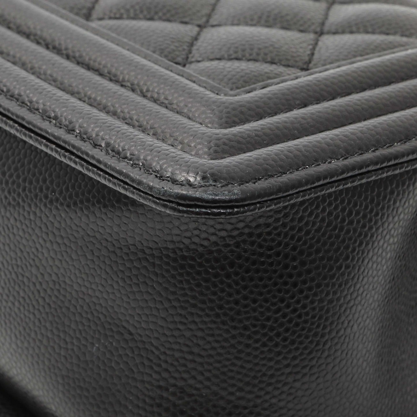 Exclusive Chanel Black Caviar Quilted Small Boy Flap — Alternate View 8