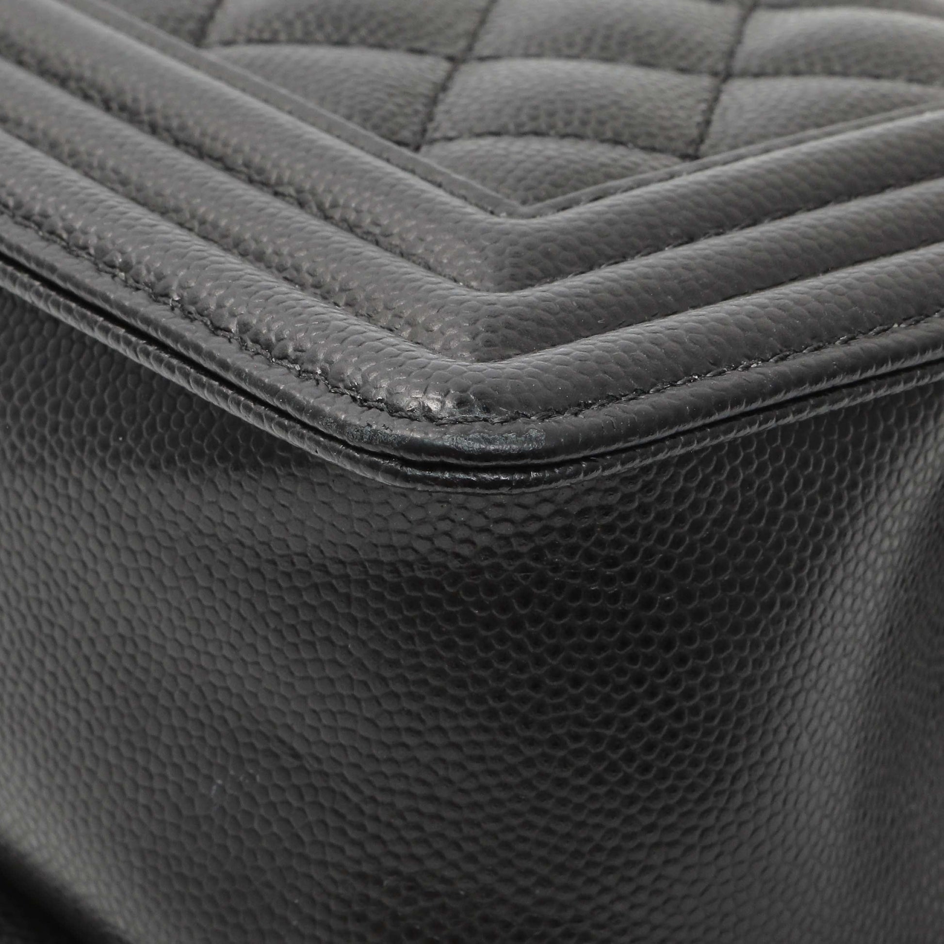 Exclusive Chanel Black Caviar Quilted Small Boy Flap — Alternate View 8
