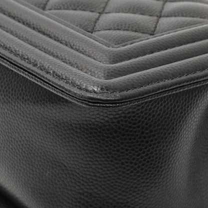 Exclusive Chanel Black Caviar Quilted Small Boy Flap — Alternate View 8