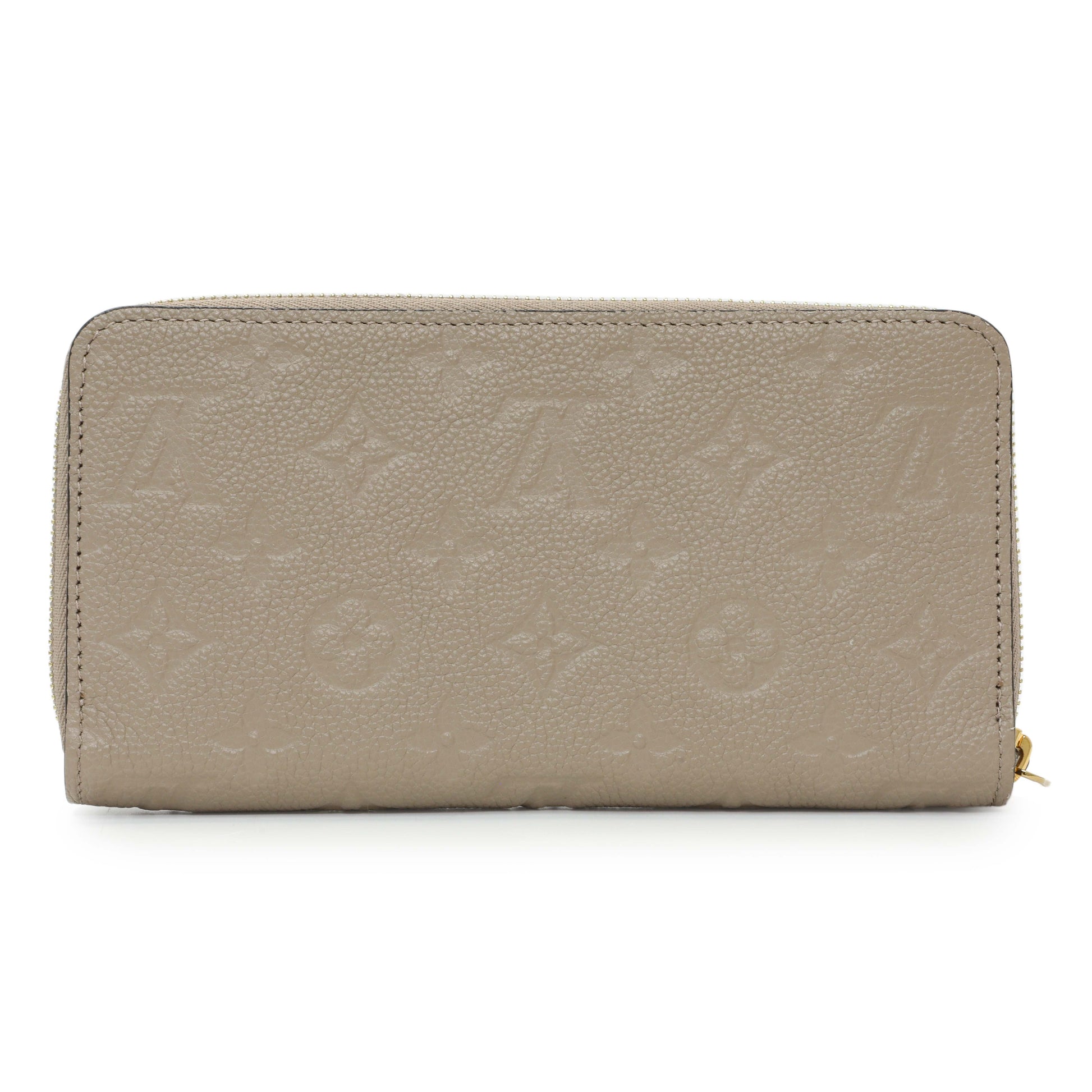 Exclusive Louis Vuitton Tourterelle Monogram Empreinte Zippy Wallet — Side View