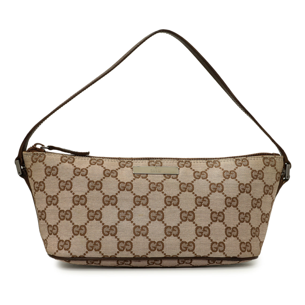 Exclusive Gucci Monogram Canvas Boat Pochette — Front View