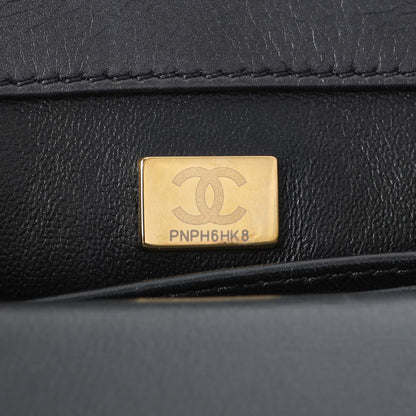 Exclusive Chanel Black Quilted Goatskin Extra Mini Coco Handle Flap — Alternate View 10