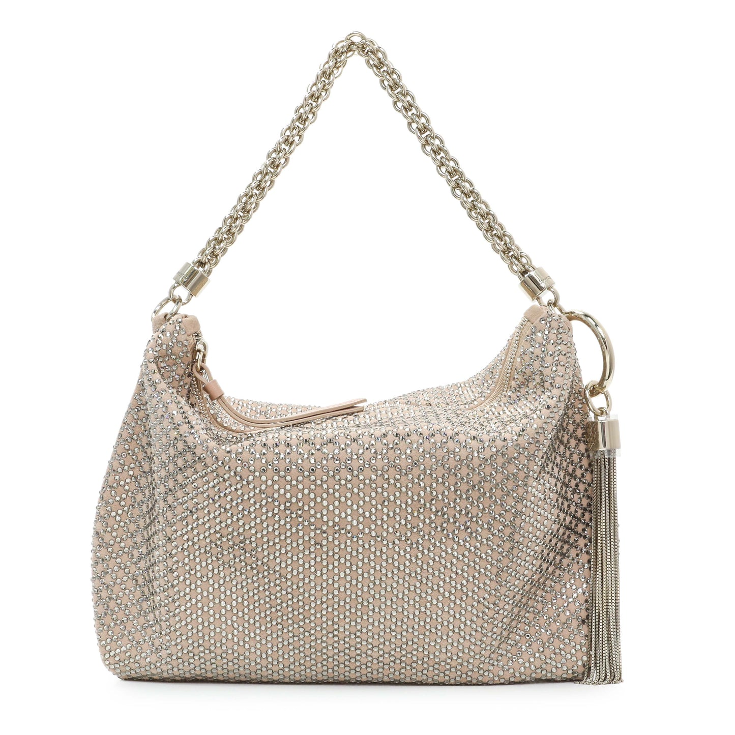 Exclusive Jimmy Choo Crystal Callie Tassel Shoulder Bag — Front View