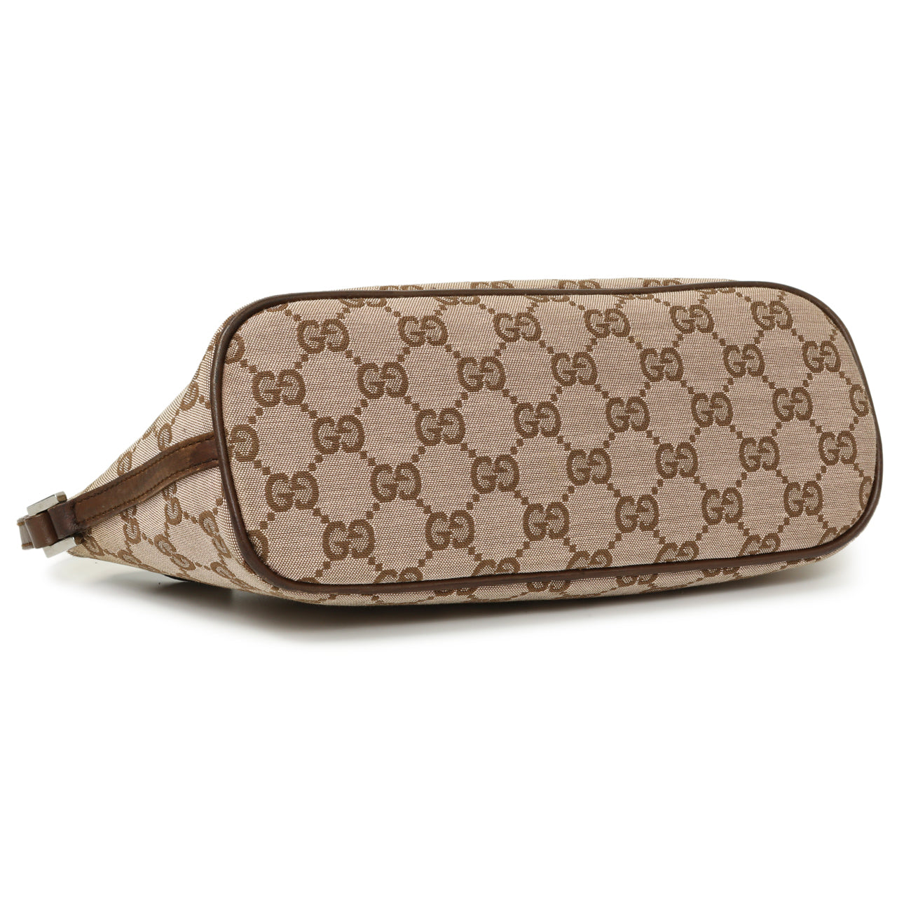 Exclusive Gucci Monogram Canvas Boat Pochette — Back View