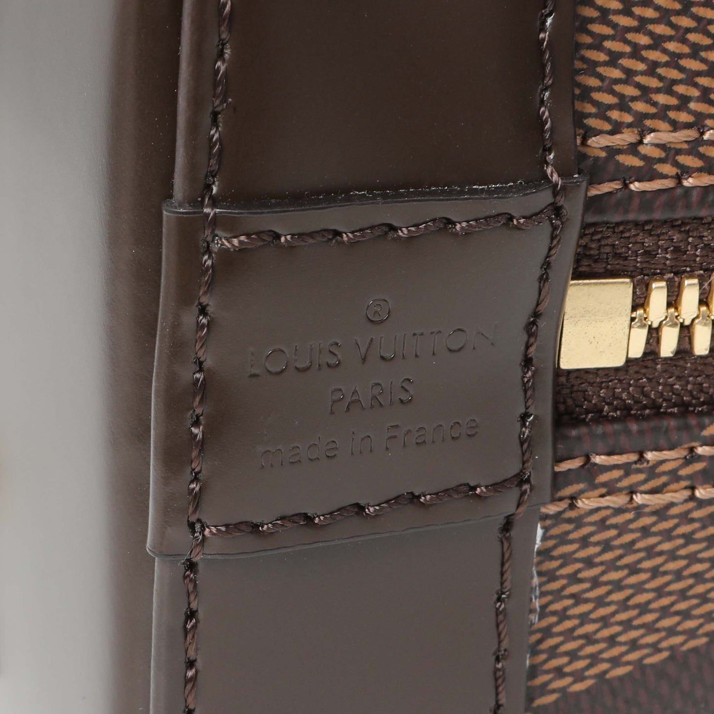 Exclusive Louis Vuitton Damier Ebene Alma BB — Detail View