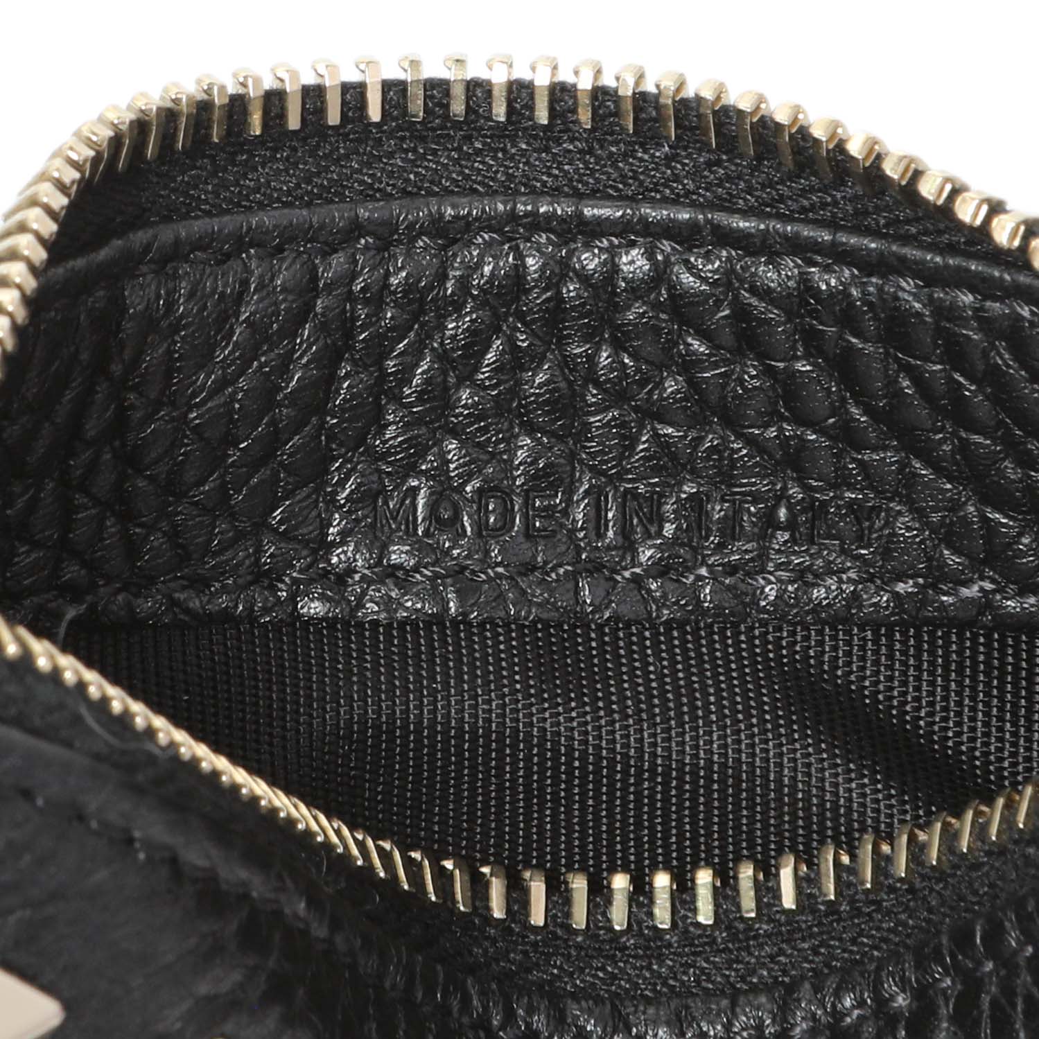 Exclusive Valentino Black Calfskin Rockstud Zipped Card Holder — Lifestyle View