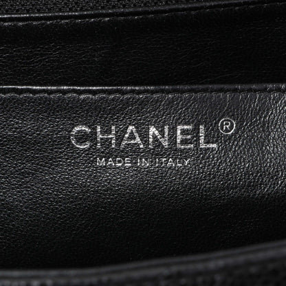 Exclusive Chanel Black Quilted Caviar Maxi Single Flap — Alternate View 9