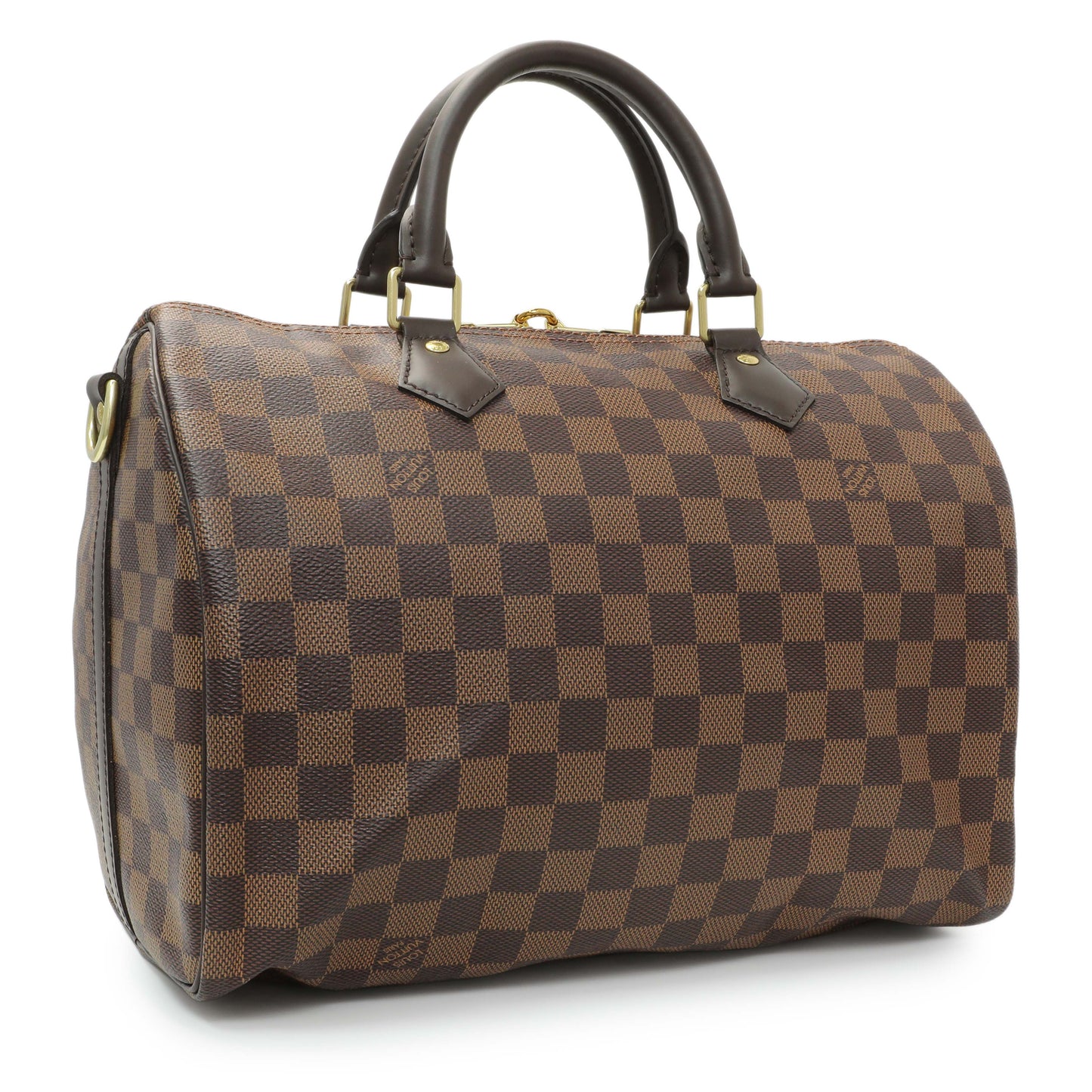 Exclusive Louis Vuitton Damier Ebene Speedy 30 Bandouliere — Side View