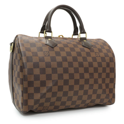 Exclusive Louis Vuitton Damier Ebene Speedy 30 Bandouliere — Side View