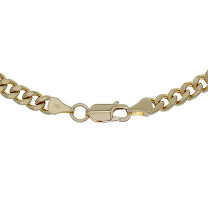 Exclusive 18K Yellow Gold Curb Link Chain — Side View