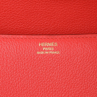 Exclusive Hermes Rouge Tomate Evercolor Cherche Midi 18 — Alternate View 9
