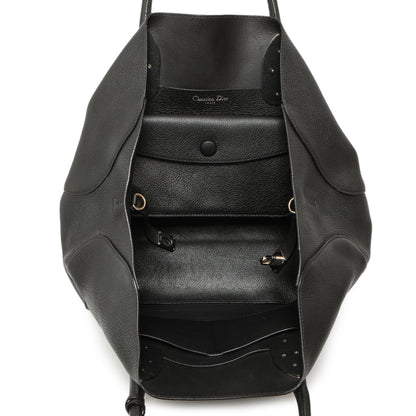 Exclusive Christian Dior Black Grained Calfskin Large Open Bar Tote — Alternate View 8