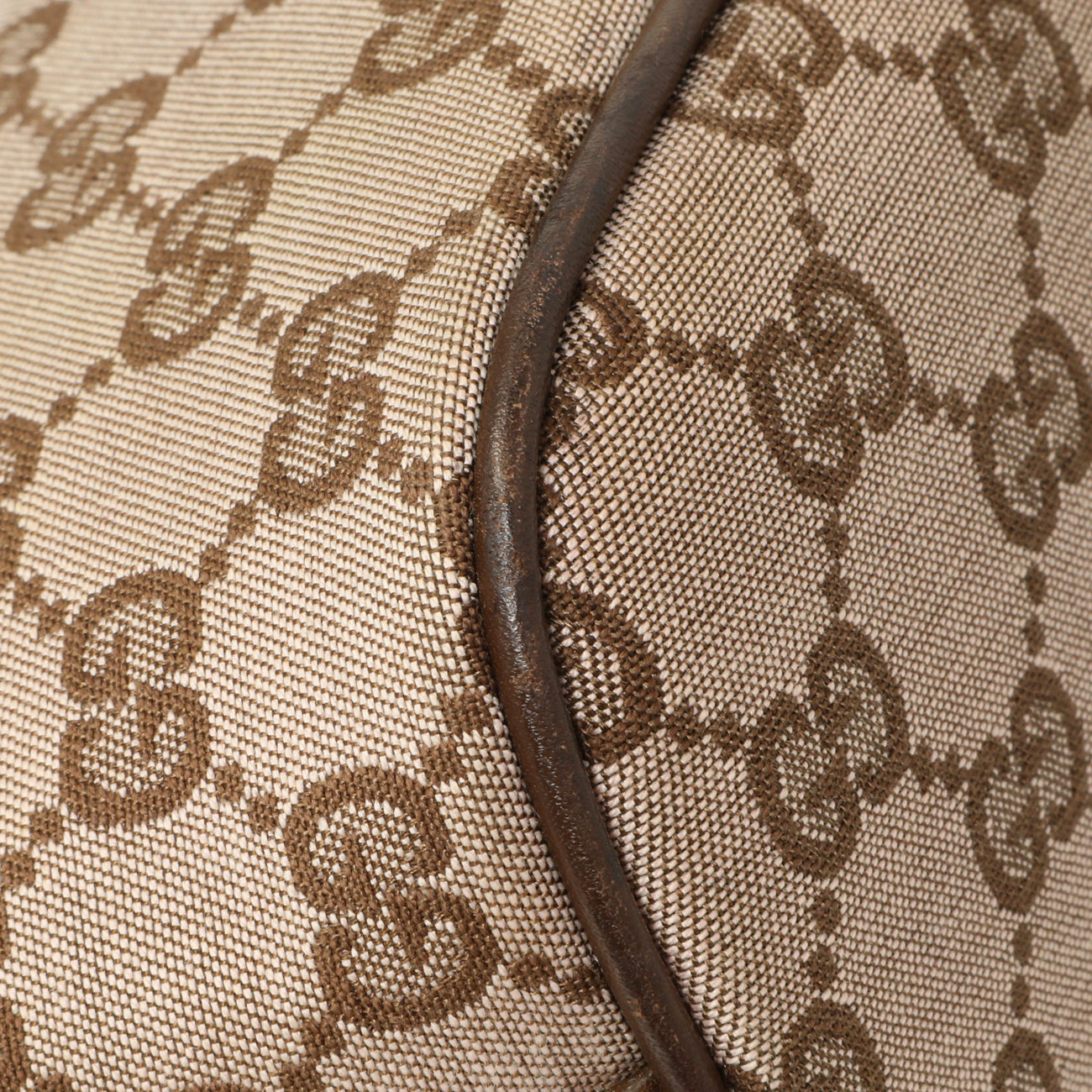 Exclusive Gucci Monogram Canvas Boat Pochette — Top View
