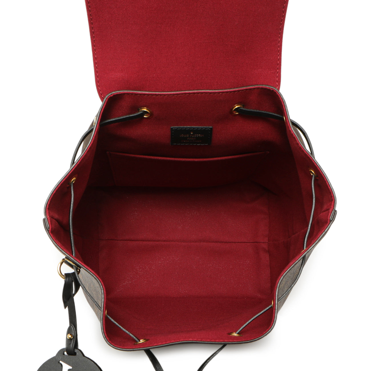 Exclusive Louis Vuitton Black Monogram Montsouris PM — Top View
