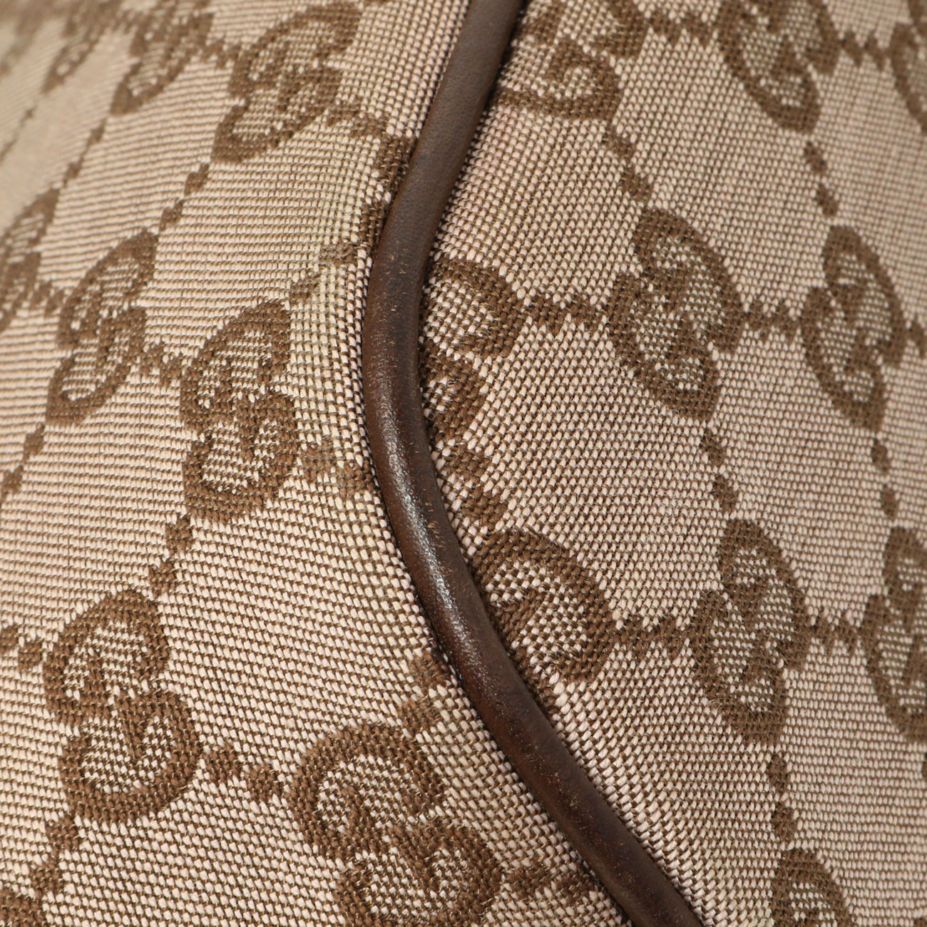 Exclusive Gucci Monogram Canvas Boat Pochette — Lifestyle View