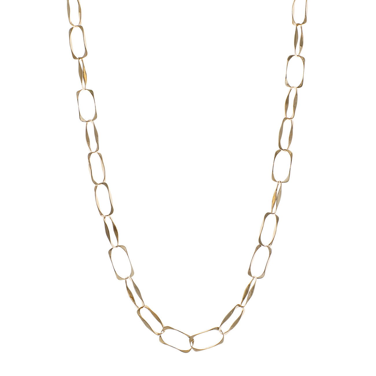 Exclusive 14K Yellow Gold Oversize Link Chain — Front View