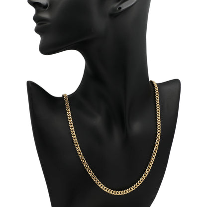 Exclusive 18K Yellow Gold Curb Link Chain — Back View