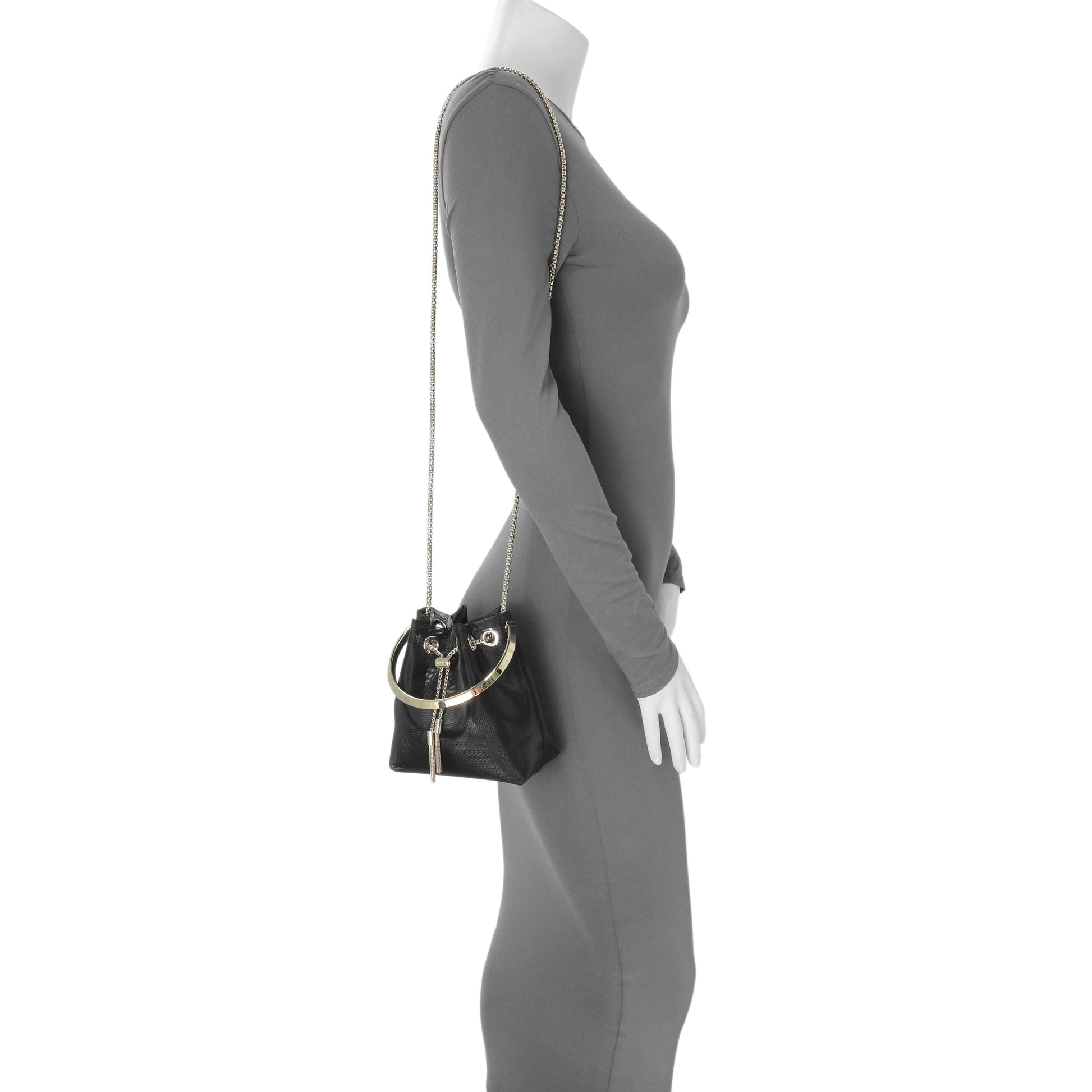 Exclusive Jimmy Choo Black Mesh Bon Bon Bag — Lifestyle View