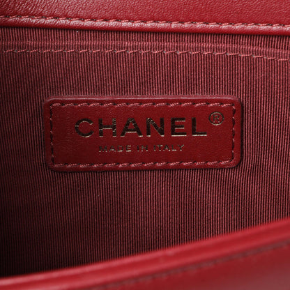 Exclusive Chanel Burgundy Quilted Calfskin Small Boy Flap — Alternate View 10