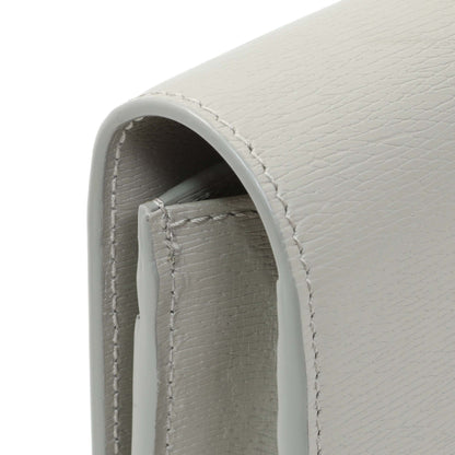 Exclusive Gucci Grey Textured Calfskin Script Logo Chain Wallet — Alternate View 10