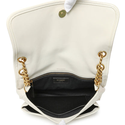 Exclusive Saint Laurent White Lambskin Matelasse Monogram Medium Niki Chain Satchel — Alternate View 8