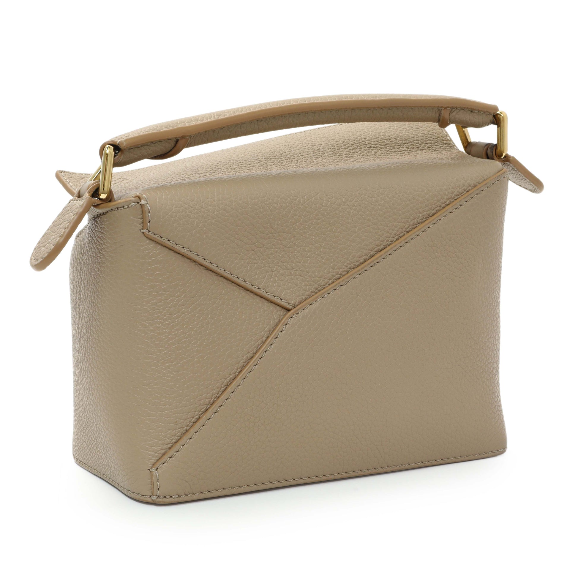 Exclusive Loewe Sand Grained Calfskin Mini Puzzle Bag — Side View