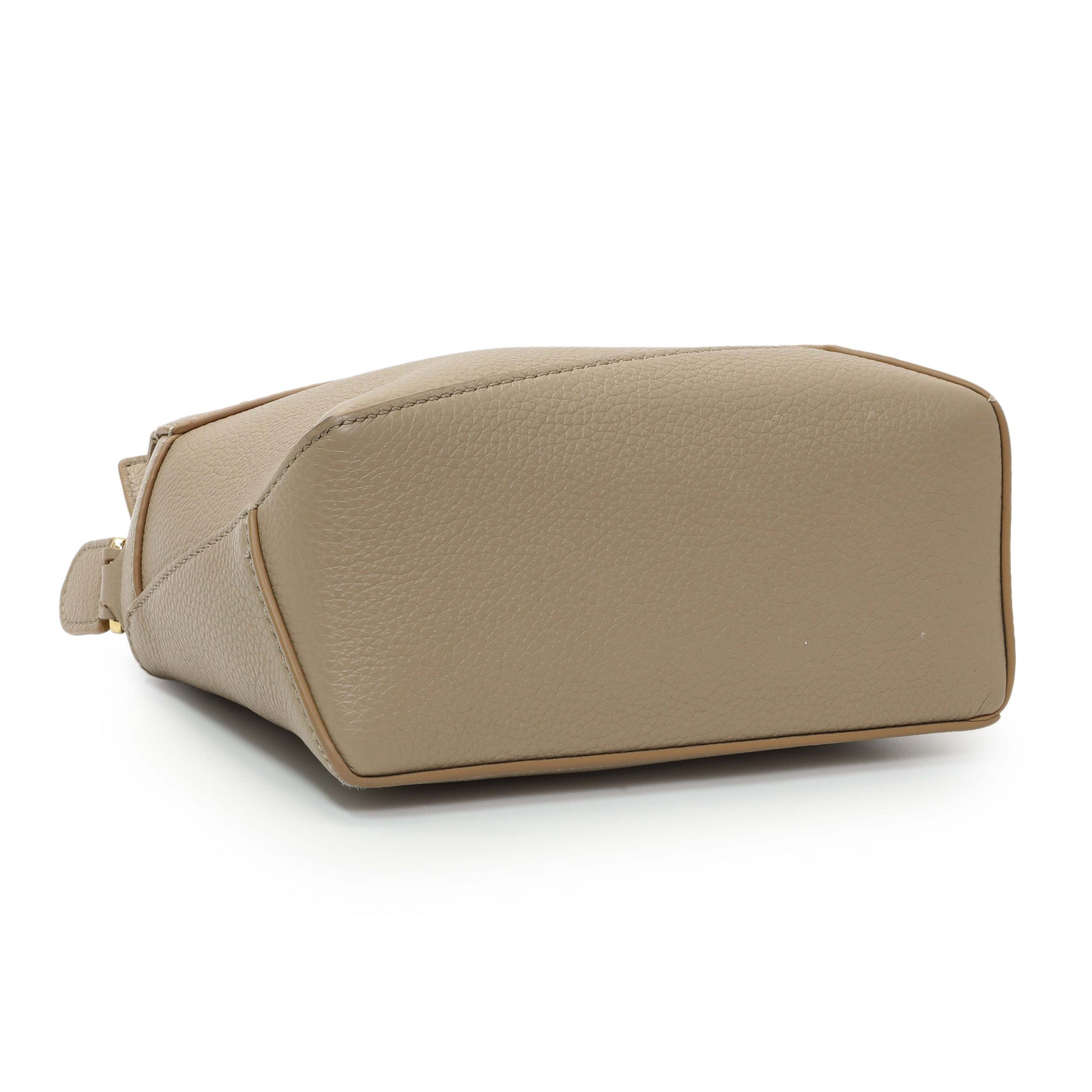 Exclusive Loewe Sand Grained Calfskin Mini Puzzle Bag — Back View