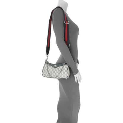 Exclusive Gucci GG Supreme Monogram Textured Dollar Calfskin Web Small Ophidia Shoulder Bag — Alternate View 7