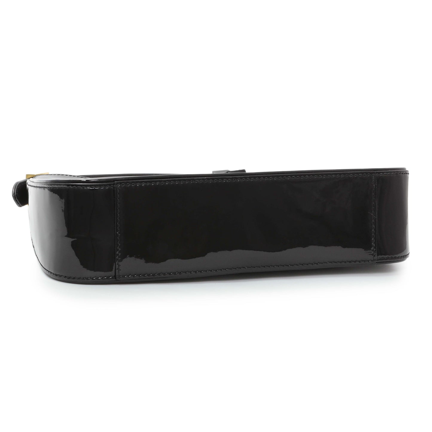 Exclusive Saint Laurent Black Patent Le 5 A 7 Hobo — Back View