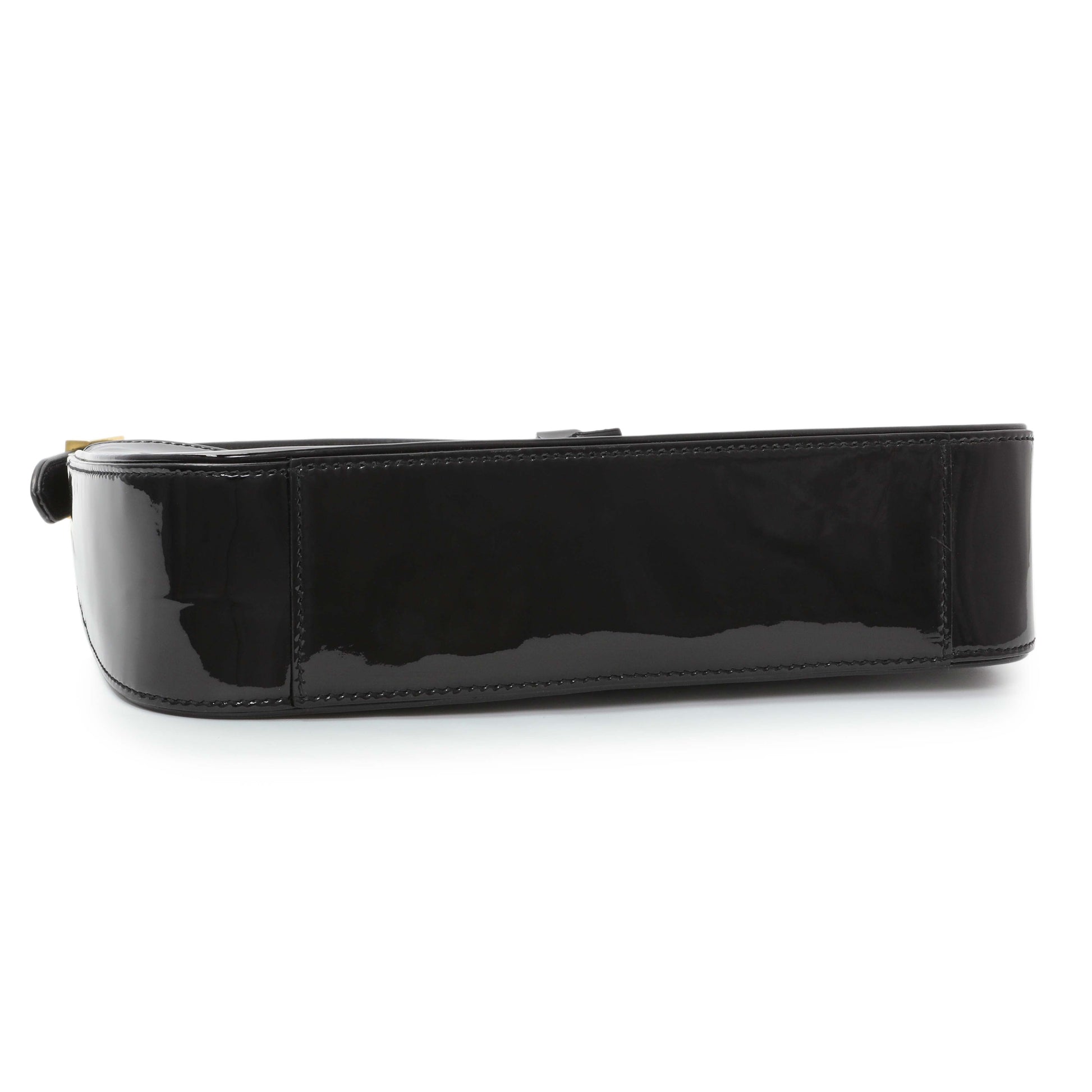 Exclusive Saint Laurent Black Patent Le 5 A 7 Hobo — Back View