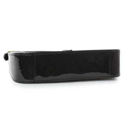 Exclusive Saint Laurent Black Patent Le 5 A 7 Hobo — Back View