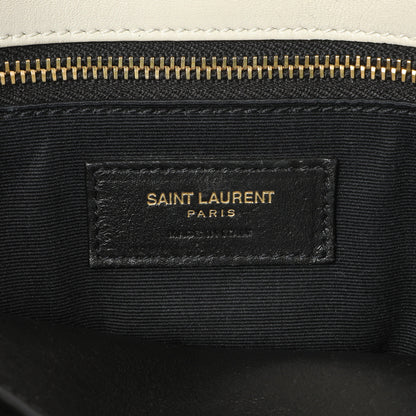 Exclusive Saint Laurent White Lambskin Matelasse Monogram Medium Niki Chain Satchel — Alternate View 9