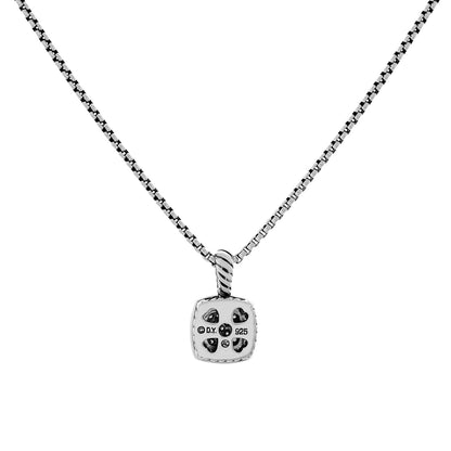 Exclusive David Yurman Sterling Silver Diamond Petite Albion Pendant Necklace — Side View