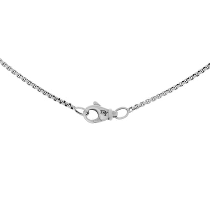 Exclusive David Yurman Sterling Silver Diamond Petite Albion Pendant Necklace — Back View