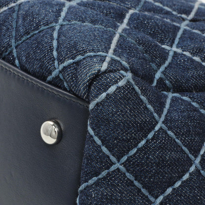 Exclusive Chanel Blue Quilted Denim Coco Handle Shopping Tote — Alternate View 7