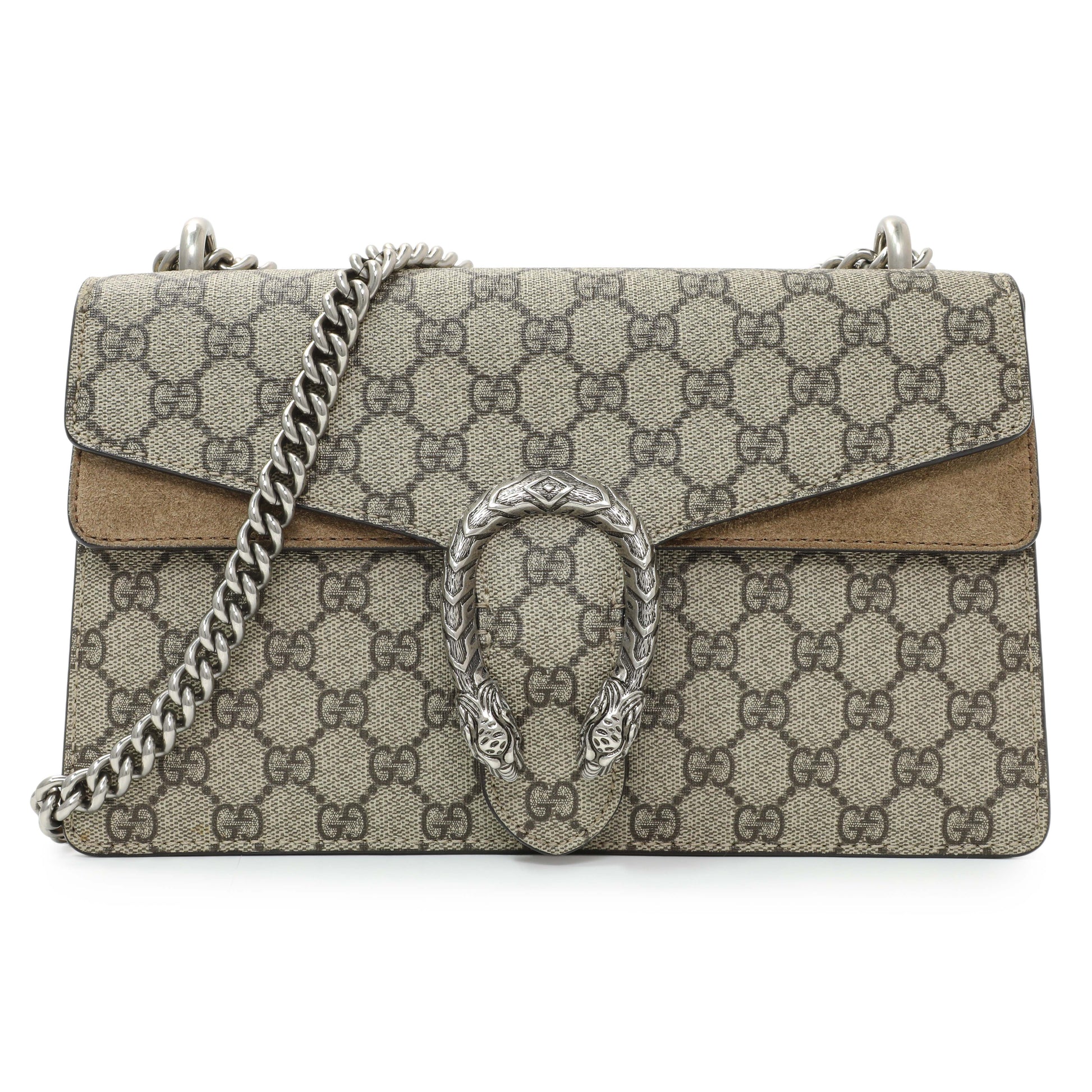 Exclusive Gucci GG Supreme Monogram Small Dionysus Shoulder Bag — Front View