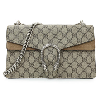 Exclusive Gucci GG Supreme Monogram Small Dionysus Shoulder Bag — Front View